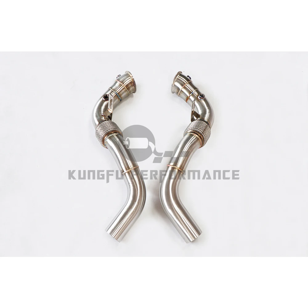 KUNGFU PERFORMANCE S63 Downpipes sin catalizador BMW X5M/X6M 4.4 V8