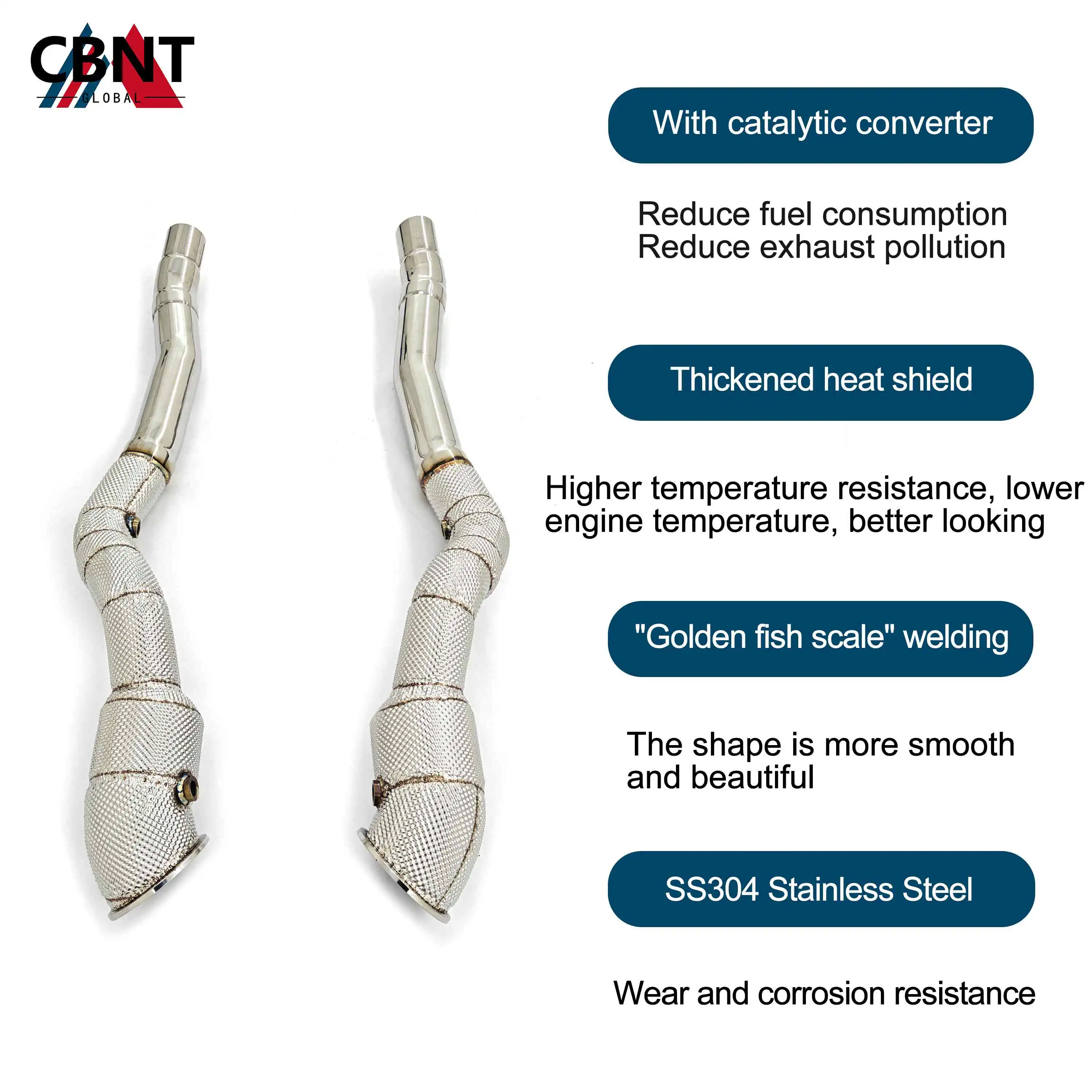 CBNT Downpipe de alto flujo para Ferrari 812 6.5 V12 - imagen 2