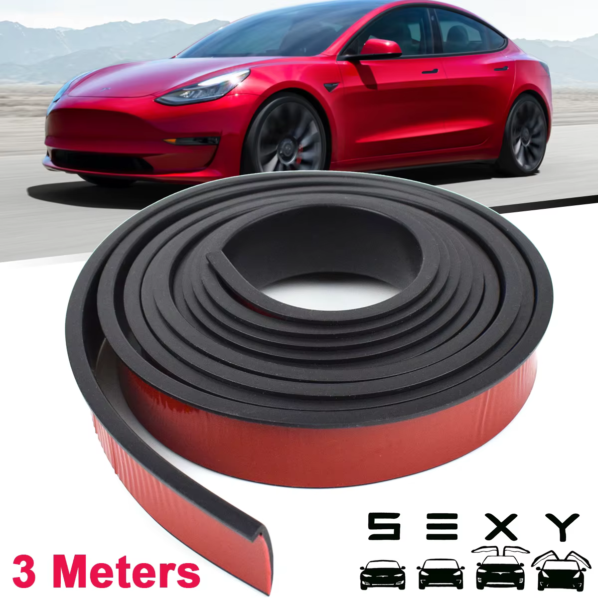 Aletines ensanchadores de paso de rueda para Tesla Model 3, S, X e Y