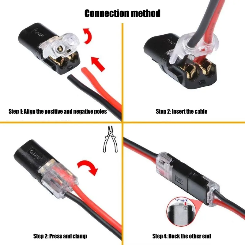 **1-100 Uds. Conector eléctrico impermeable de 2 pines Cable de coche conector eléctrico automotriz conexión de Terminal de tira** - imagen 2