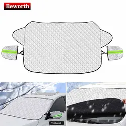 Cubreparabrisas con orejeras universal – protección contra nieve, escarcha y polvo