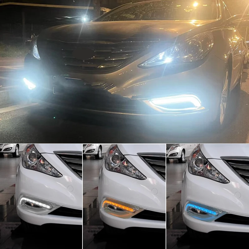 Luces LED DRL dinámicas para antiniebla Hyundai Sonata I45 2011-2014 - imagen 5