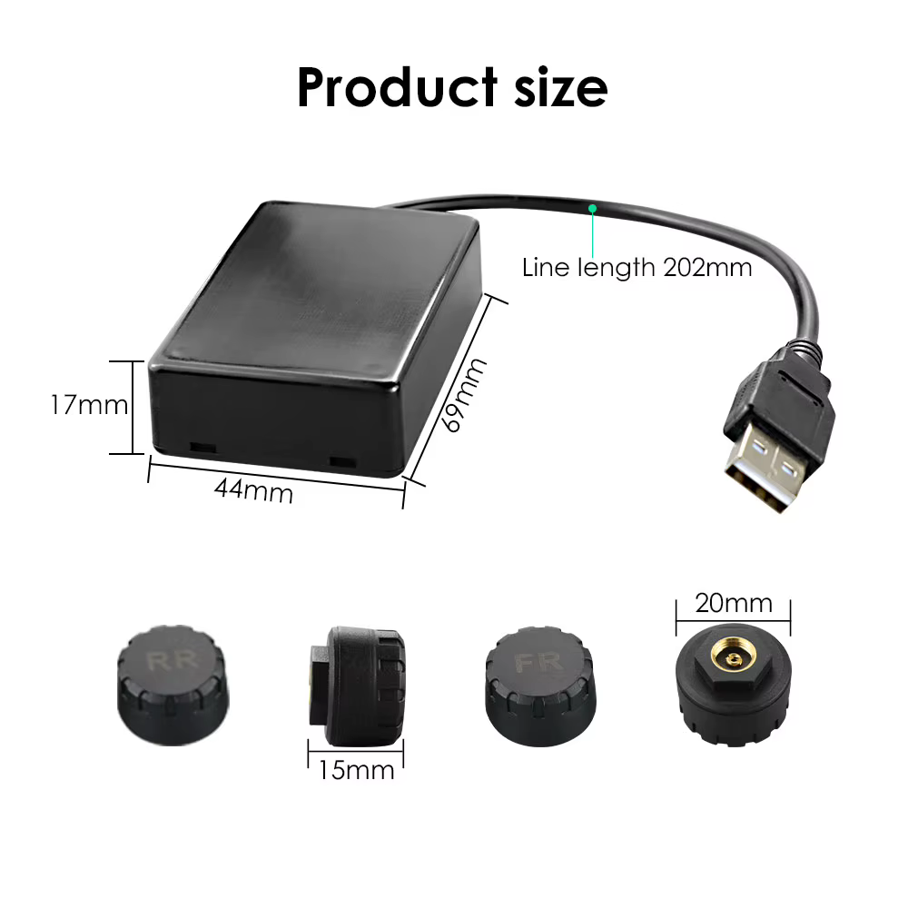 Sistema TPMS USB para Android con sensores de presión de neumáticos - imagen 5