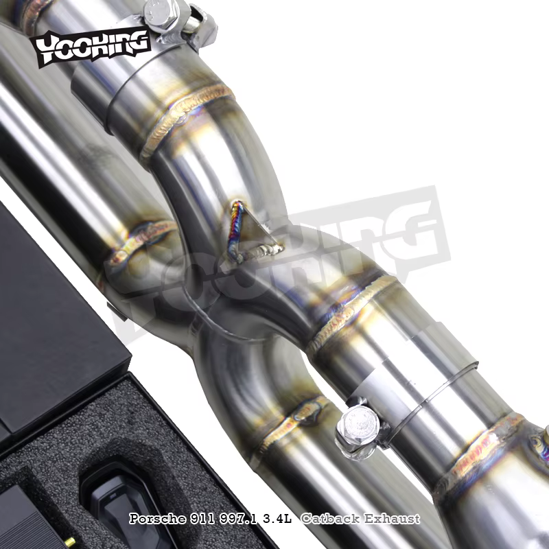 YK OEM Valvetronic silenciador trasero Escape sistema de Escape de coche Catback de acero inoxidable para 911 997/997.1/997.2 2004-2012 - imagen 5