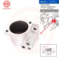 Carcasa termostato refrigerante Hyundai Accent/Scoupe 1.5