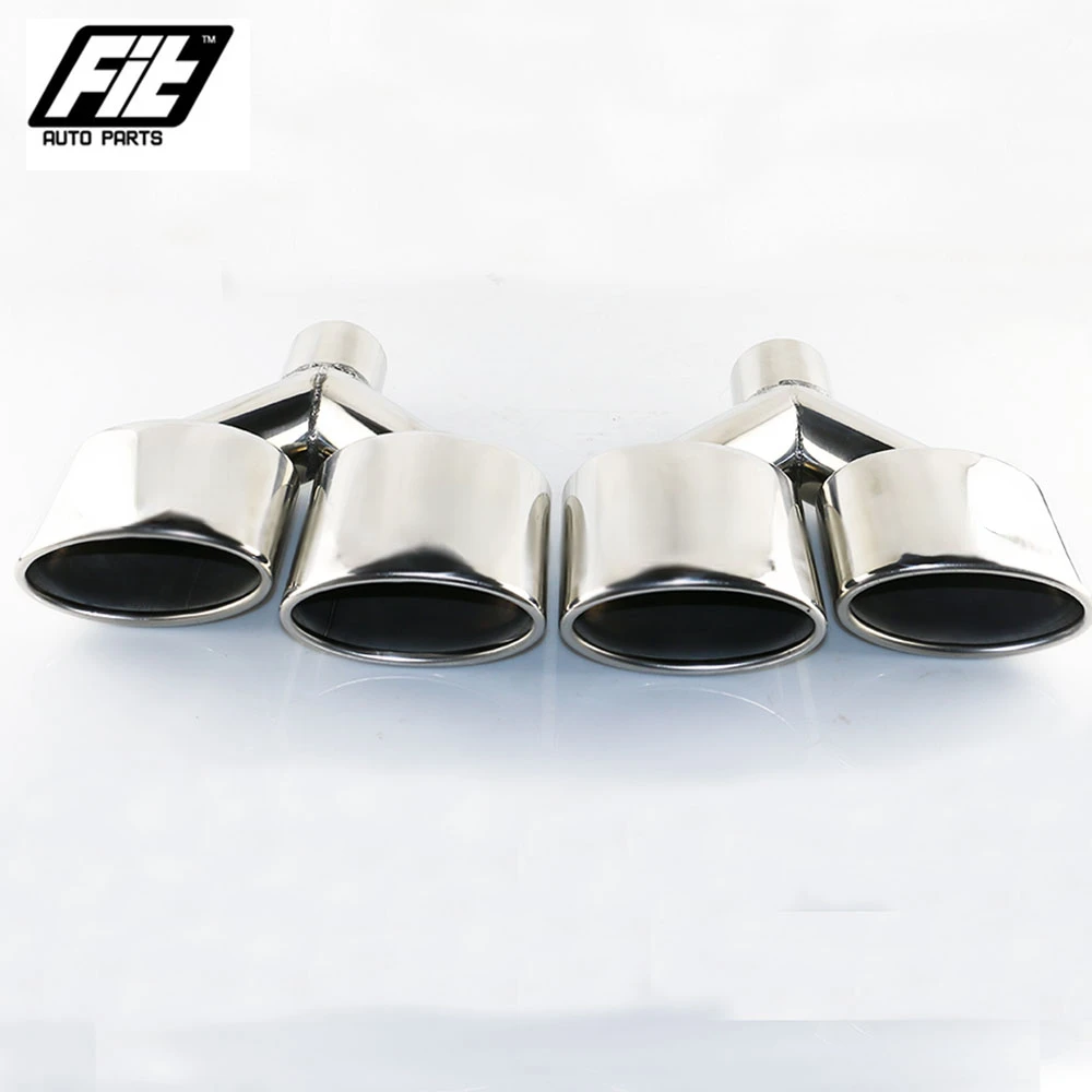 **1 Uds. Puntas de escape para silenciador de coche tipo Y punta de escape doble ovalada para W204 Clase C modifiy C63**