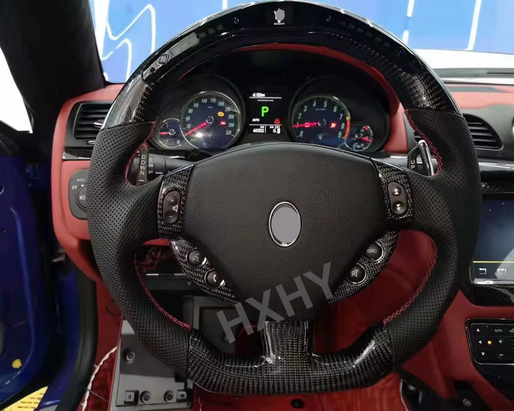 Volante de fibra de carbono para Maserati Ghibli Levante Quattroporte Granturismo GT volante personalizado - imagen 4