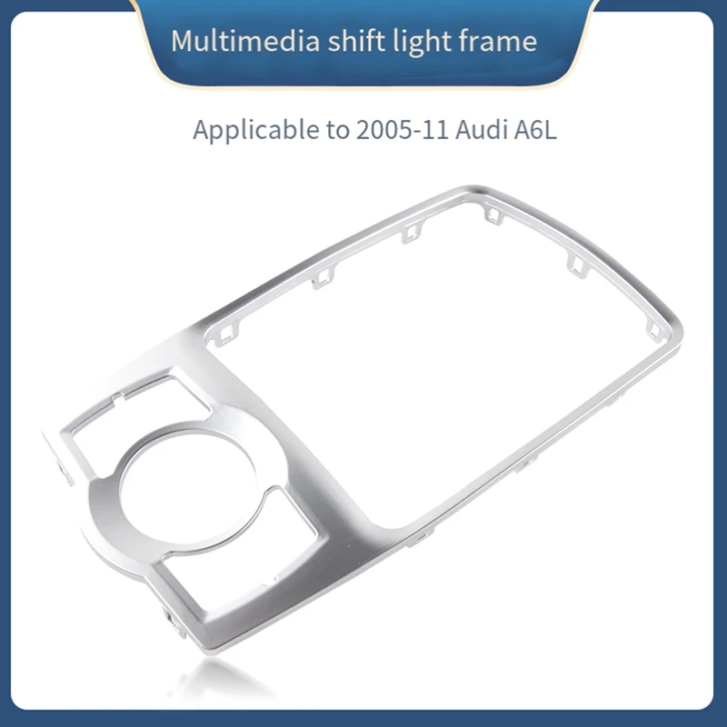 Piezas de embellecedor de marco cromado para consola frontal, componente decorativo para Panel de cambio de marchas A6 2005-2011 - imagen 3