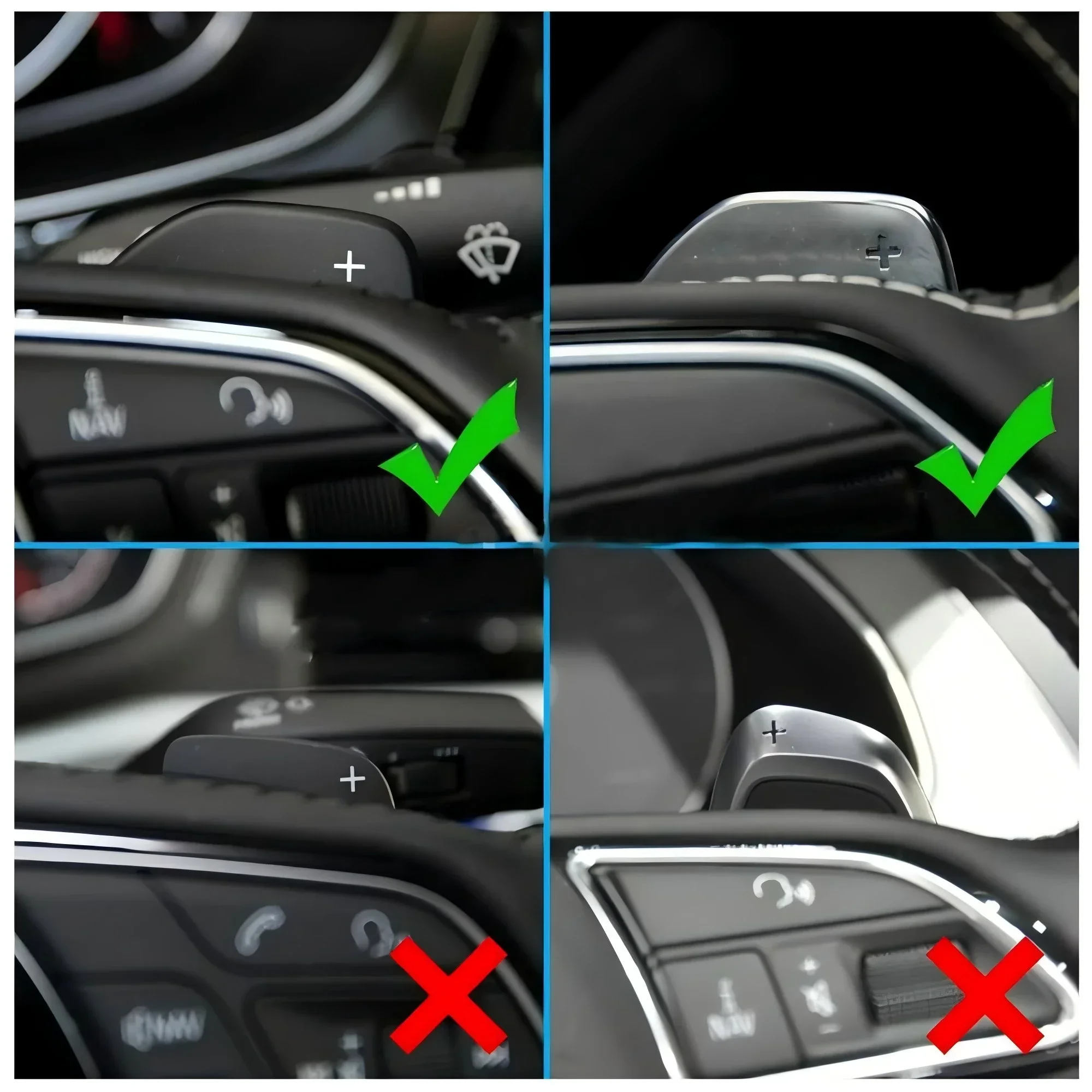 Extensión paletas DSG con pegatinas – Audi A4 B8 A3 8P S3 2005-2011 - imagen 5