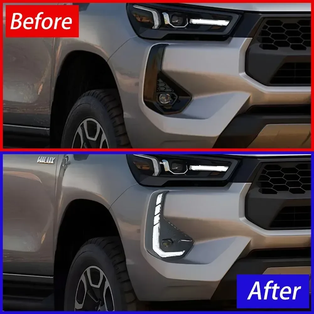Faros antiniebla LED Toyota Hilux Revo 2024-2025 - DRL dinámico Plug and Play - imagen 5