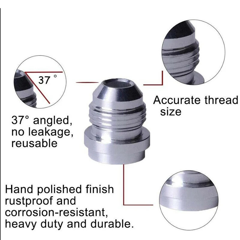 Bung AN con soldadura de aluminio para escape y accesorios - imagen 2