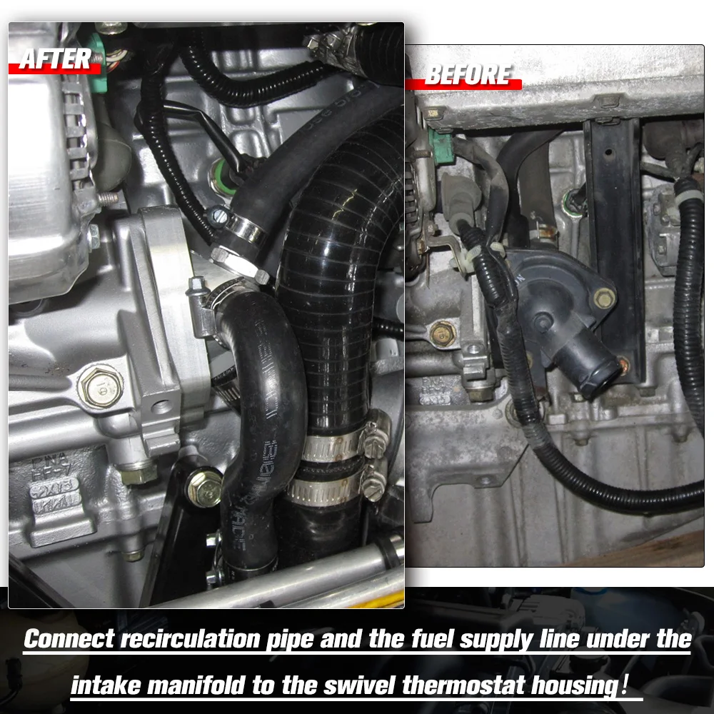 PQY carcasa termostato giratorio universal para Honda K20 K24 - imagen 5