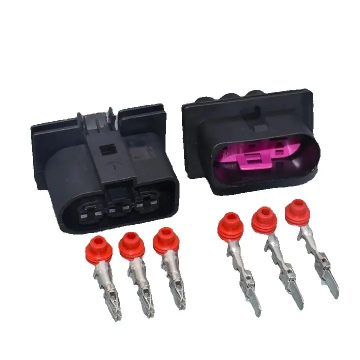 1J0 906 443 Conector de ventilador 3 pines 6,3 mm - VW Jetta - imagen 2