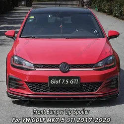Splitter delantero estilo Maxton negro brillo para Golf 7.5 GTI