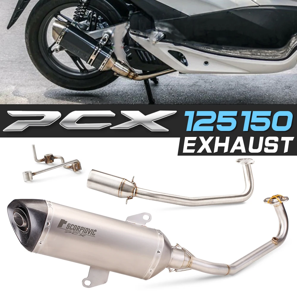 Honda PCX 125 150 escape completo tubo frontal 2017-2022