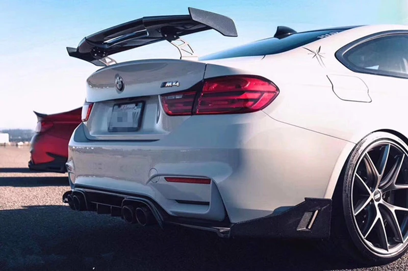 Para BMW Coupe F30 F80 F82 E90 E46 E92 M3 M4 alerón estilo MAD 100% alerón trasero Universal de fibra de carbono - imagen 4