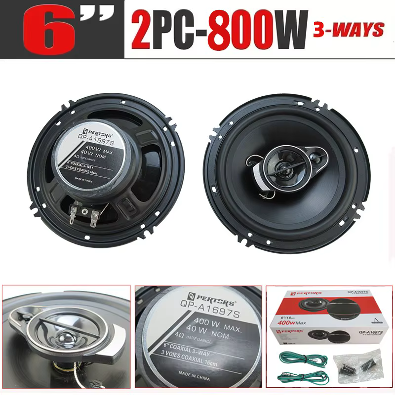 Altavoces coaxiales para coche de 6 pulgadas 400 W – puertas