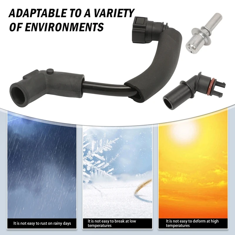 Manguera de tubo de válvula de ventilación positiva del cárter y Kit de conector adaptador de ajuste de válvula PCV para Chevrolet GMC Acadia Buick - imagen 2