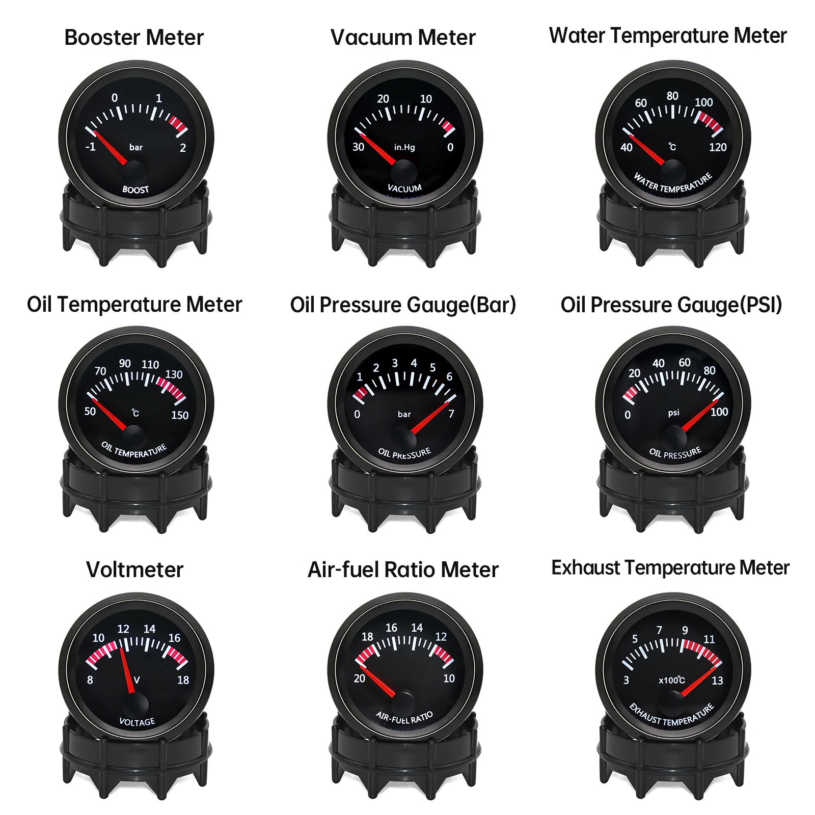 Medidor multifunción motor racing – temperatura aceite EGT turbo boost 12V - imagen 3