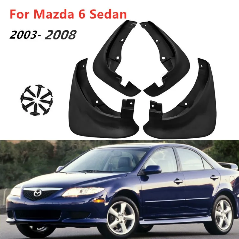 4x Guardabarros Mazda 6 GG Sedan 2002-2008 homologados