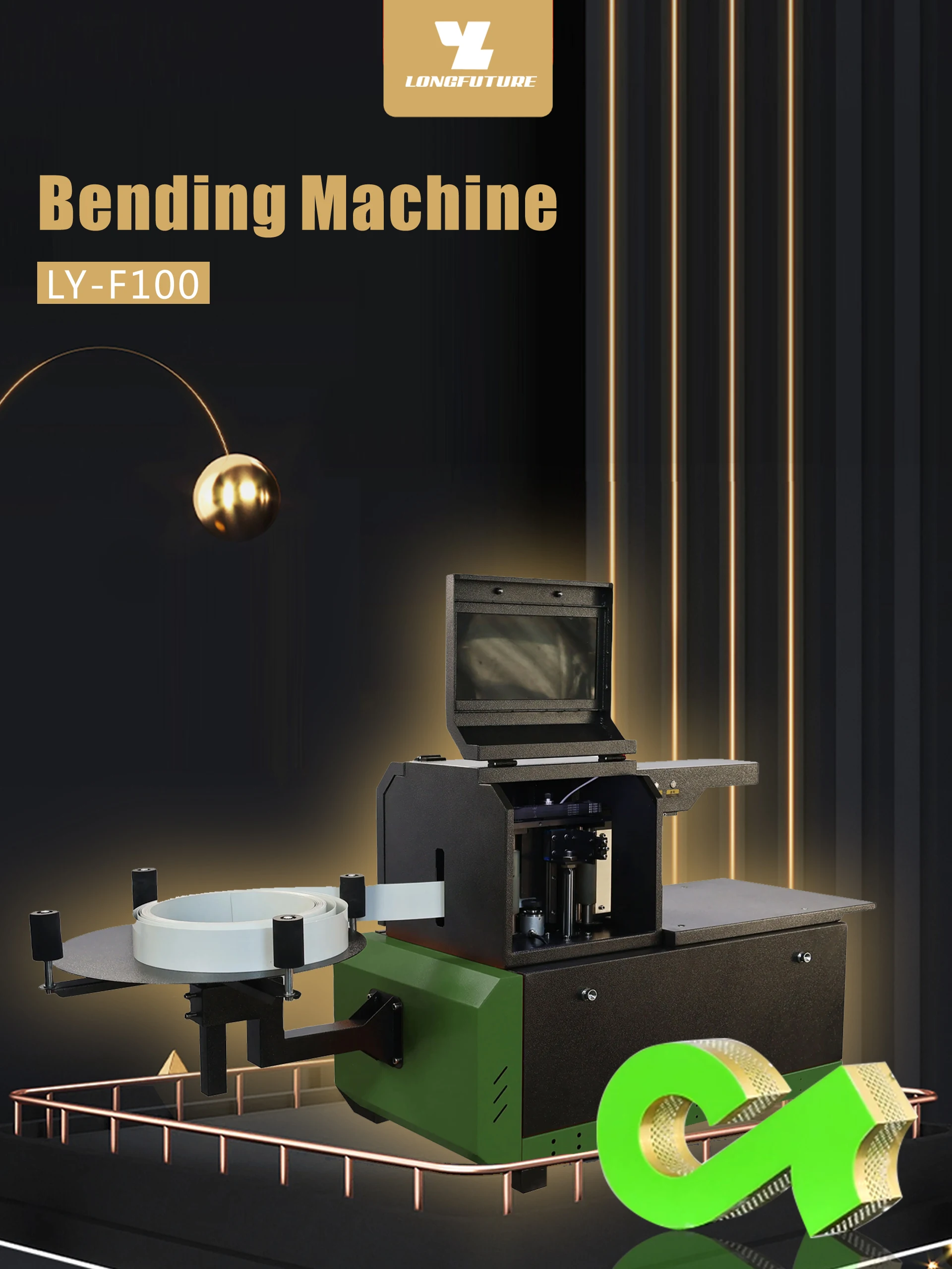 Dobladora de letras con núcleo de Motor CNC automática