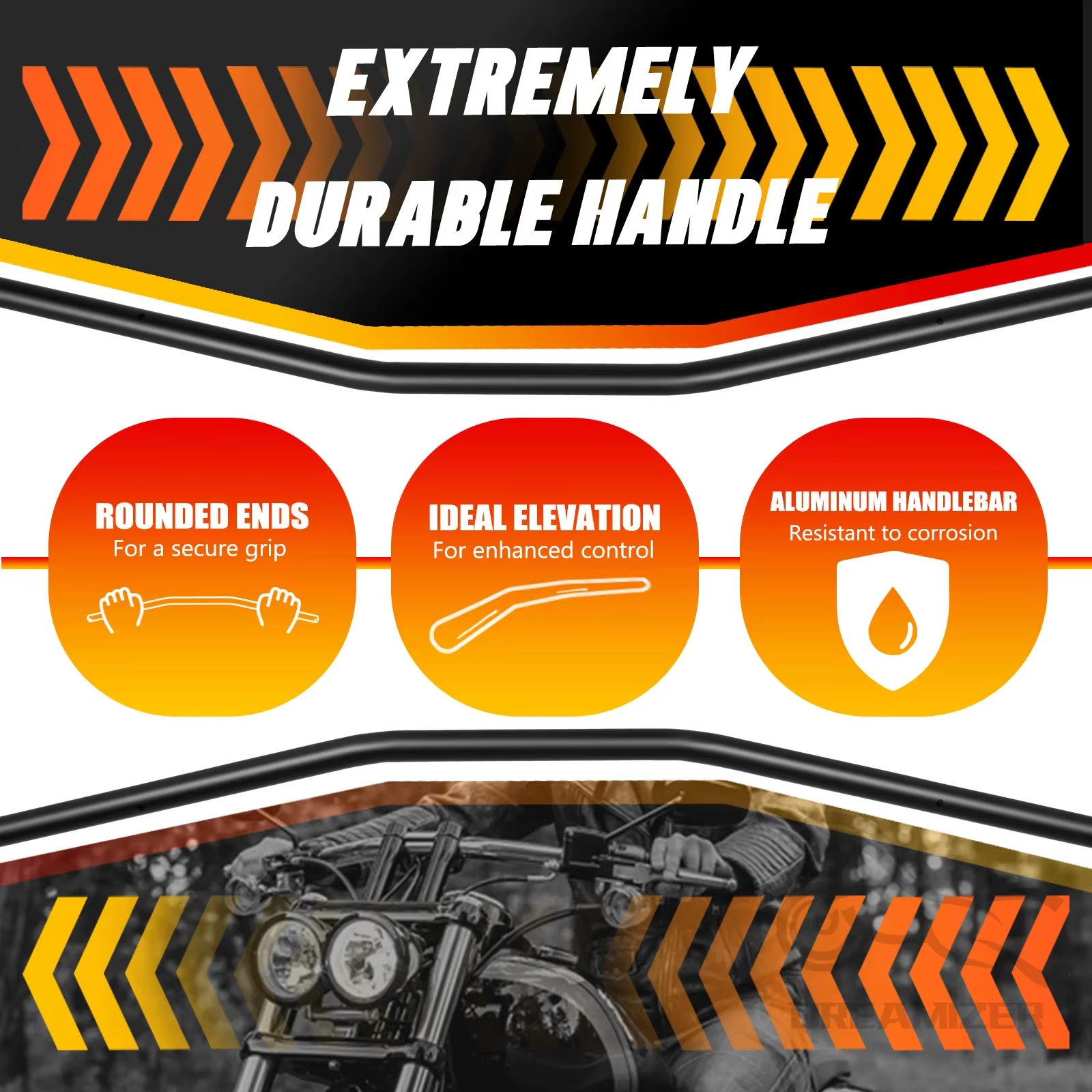 Manillar recto tipo Drag para Harley-Davidson Sportster XL883/XL1200 - imagen 4