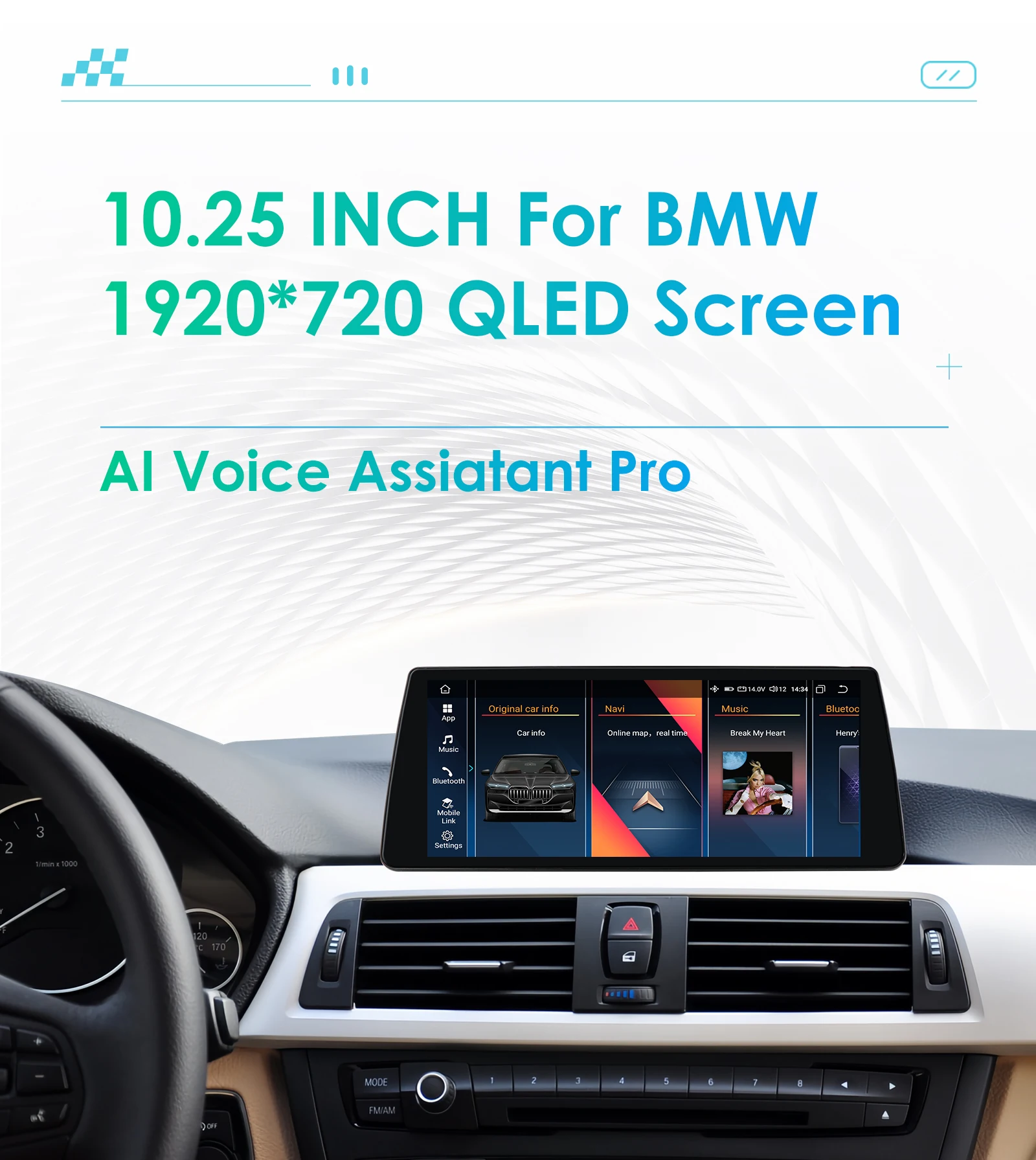 Pantalla Android 13 para BMW Serie 3