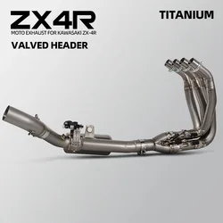 Colector de escape titanio con válvula Kawasaki ZX-4R/ZX-4RR
