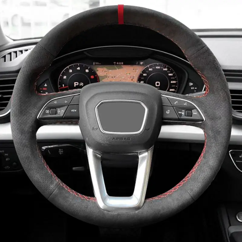 Embellecedor de cuero para volante Audi – A3 S3 A4 A5 Q2 Q3 Q5 (forma O)
