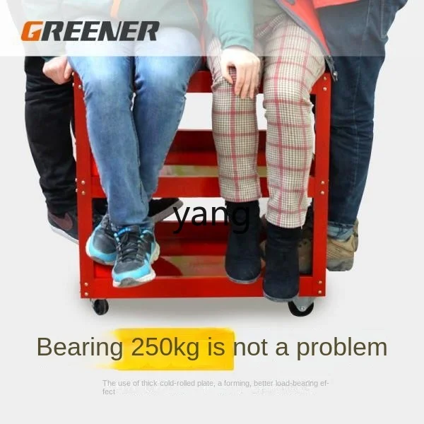 Herramienta de reparación de automóviles LH, carro de piezas multifuncionales de empuje manual de tres capas - imagen 2