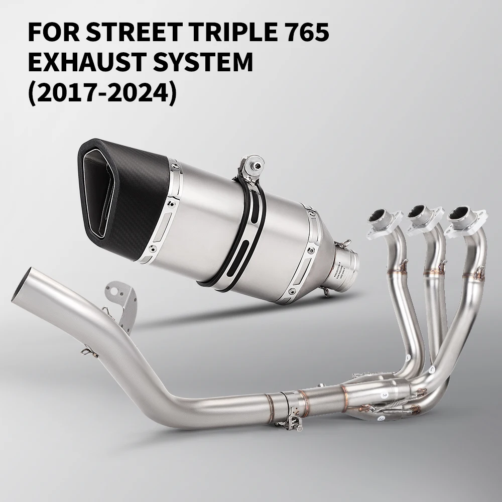 Tubo de conexión de escape para Street Triple 765 2017-2024 – 51 mm