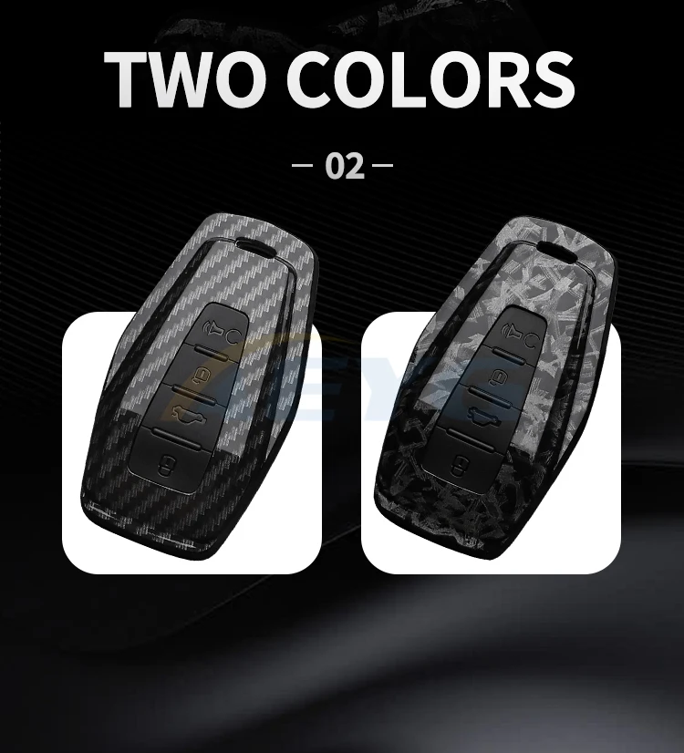 Funda instalada en llave Geely