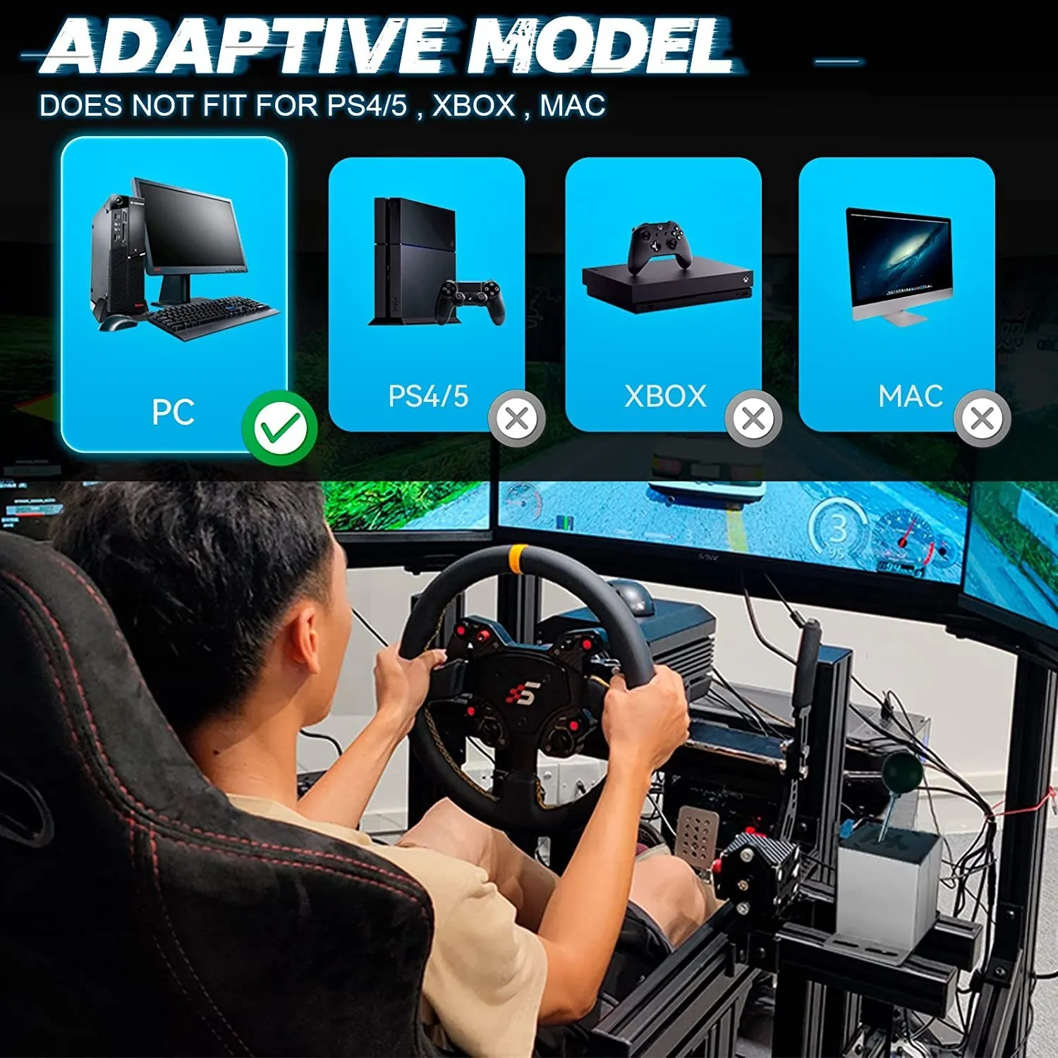 Palanca de cambios H + soporte freno mano Logitech Thrustmaster - imagen 4