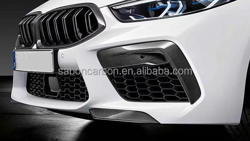 Molduras divisoras delanteras fibra carbono para BMW M8 F91 F92 F93 - imagen 3
