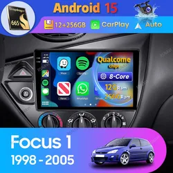 Autoradio Android 15 con CarPlay para Ford Focus 1 LHD 1998-2005