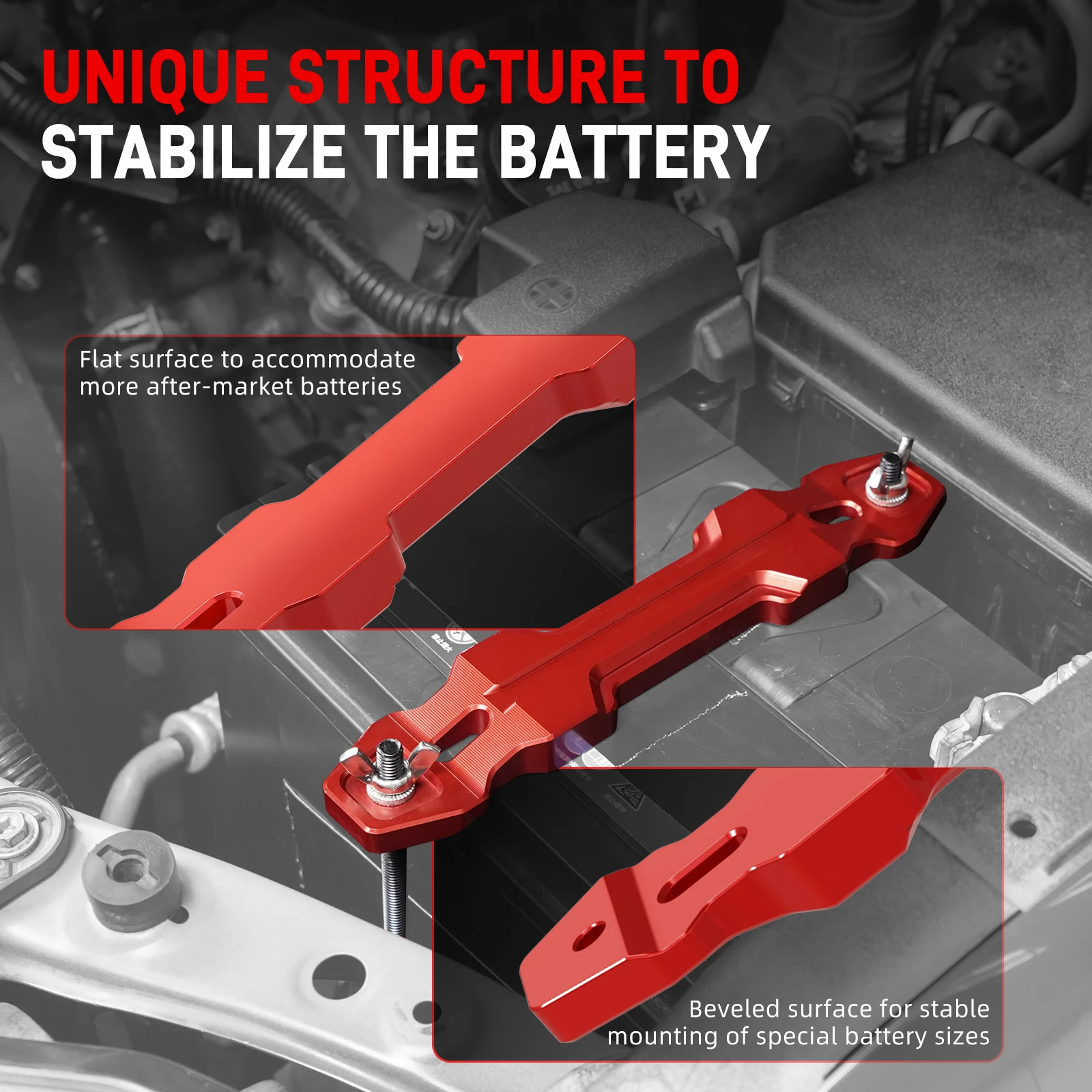 Kit sujeción batería BEVINSEE de aluminio – Toyota 4Runner 4.0 V6 - imagen 4