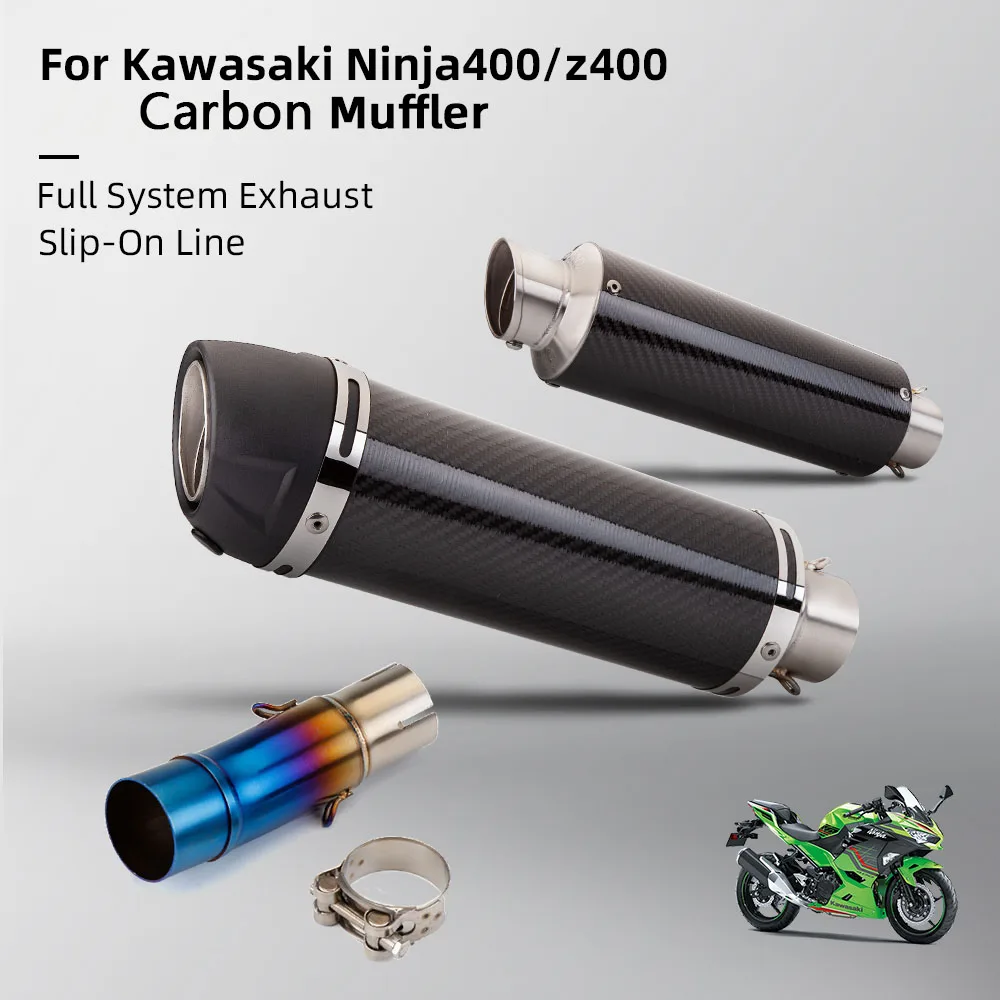 Escape Slip-On de carbono con DB Killer para Kawasaki Ninja 400/Z400