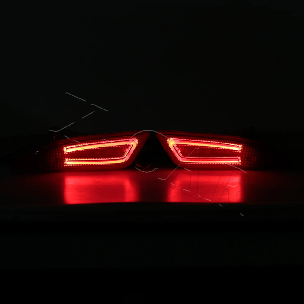 Reflector de parachoques trasero izquierdo y derecho para coche, luz de freno LED de conducción, 2 versiones, 2 piezas para toyota Camry 2015 2016 - imagen 2