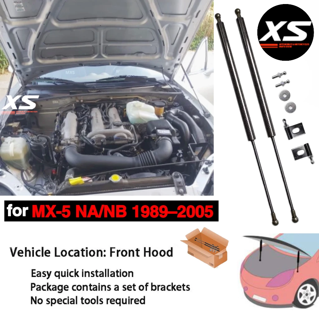 Muelle de gas capó delantero Mazda MX5 NA NB 1989-2005 - imagen 2
