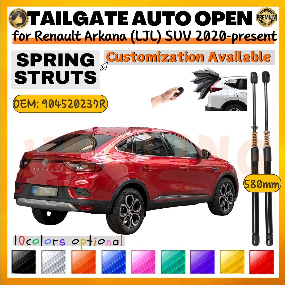 904520237R Puntales de maletero con resorte para Renault Arkana SUV