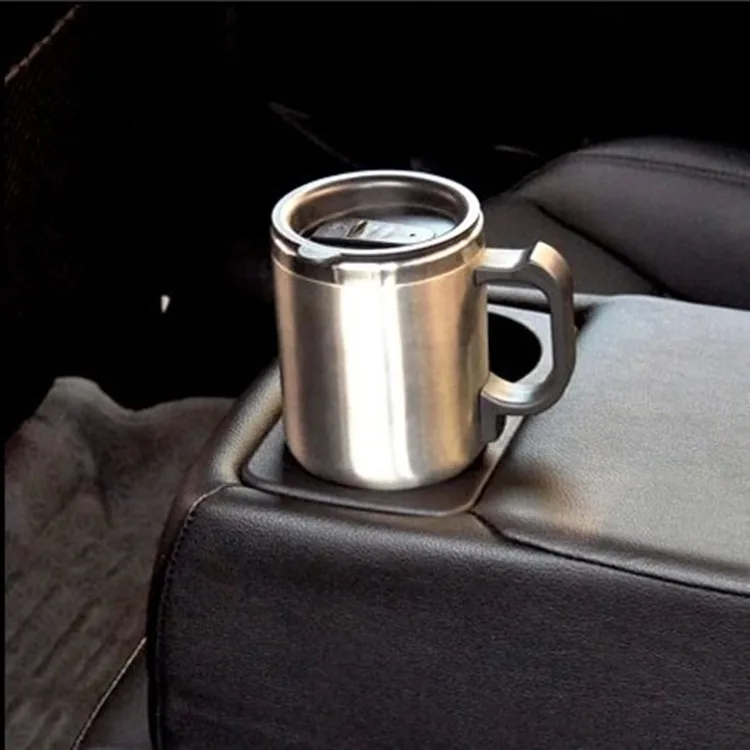 Taza calefactora eléctrica para coche de acero inoxidable de doble pared - imagen 4
