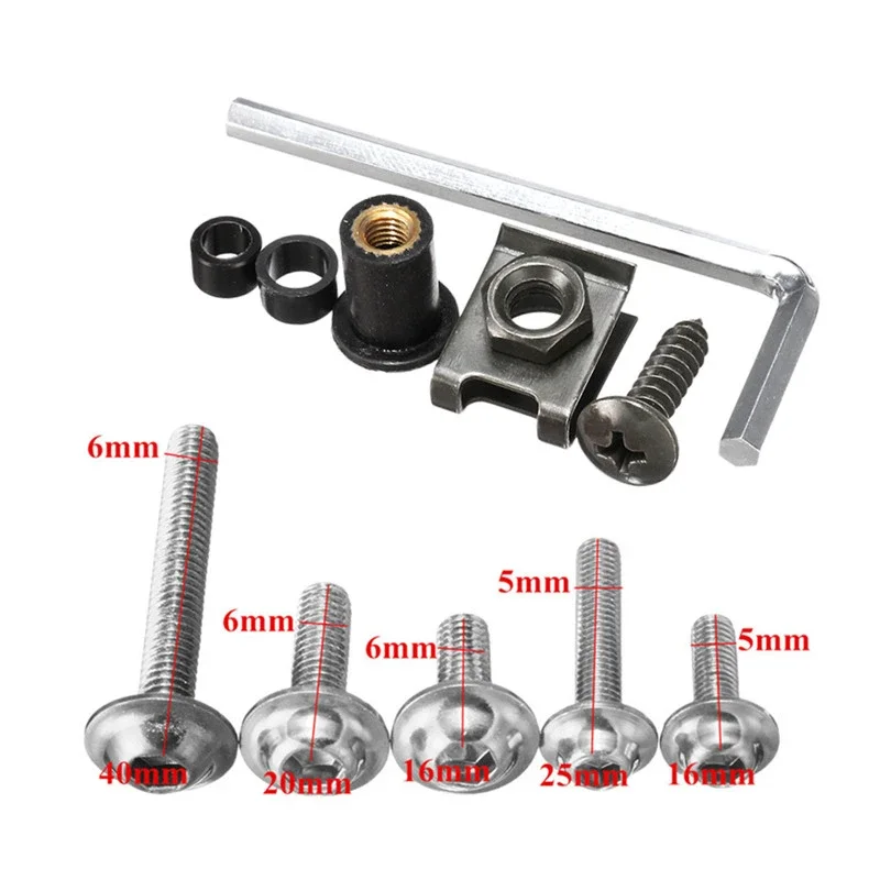 Kit clips fijación carenado aluminio – Motos Kawasaki Honda Yamaha BMW - imagen 3