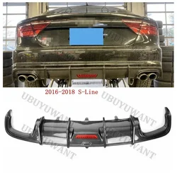 Difusor trasero fibra carbono Audi A7 RS7 2016-2018