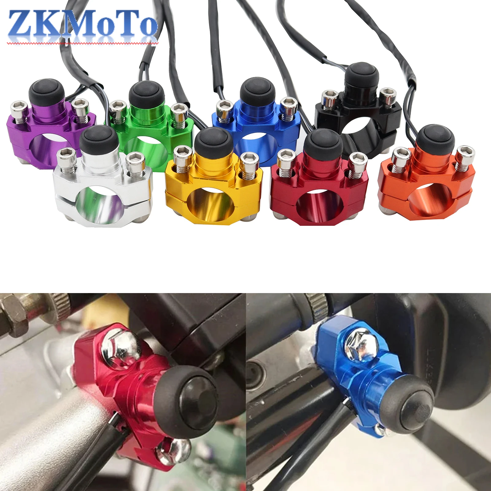 Interruptor de arranque y paro CNC de aluminio universal para moto