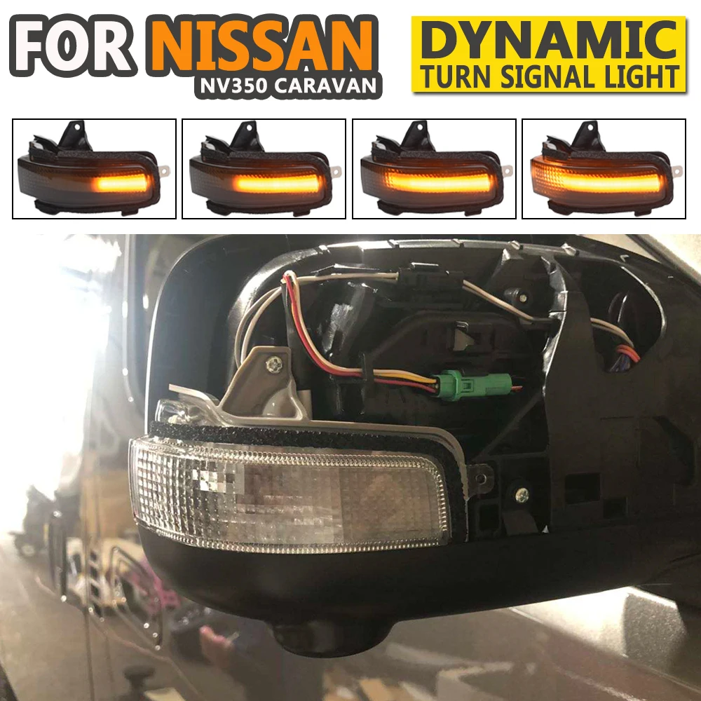 Lámpara LED secuencial para el espejo lateral de Nissan NV350