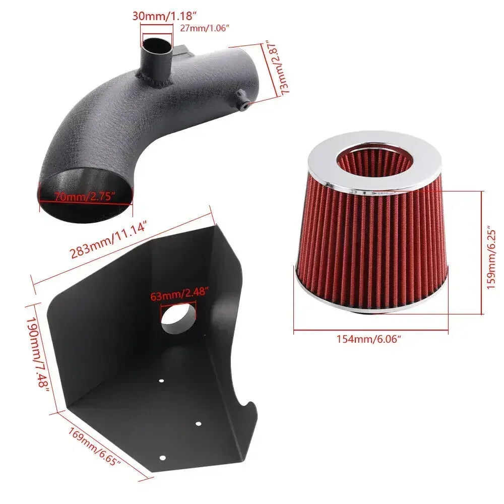 Kit de protección térmica de filtro de tubo de entrada de aire frío de alto rendimiento para Toyota Camry Ce Le Se Xle 2.4L 07-09 piezas del sistema de entradas de aire - imagen 2