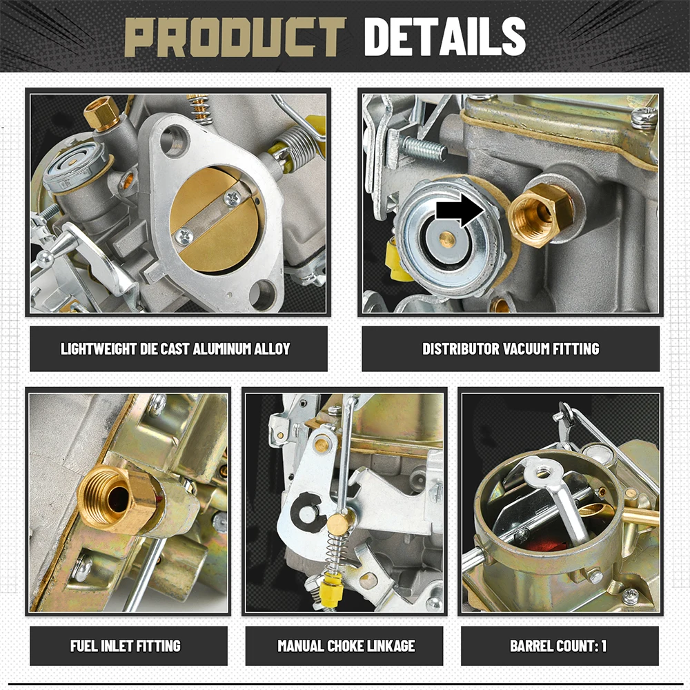 Carburador Autolite 1100 estrangulador manual – Ford Mustang 200ci - imagen 3