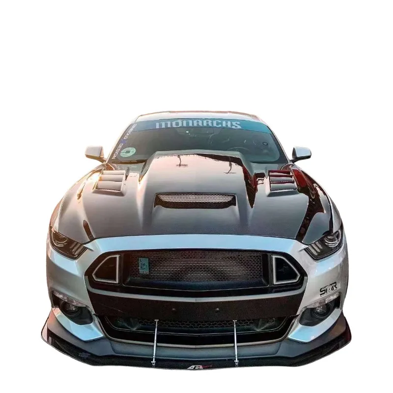 Cubierta de capó de motor fibra de carbono Ford Mustang 2015-2017 - imagen 5