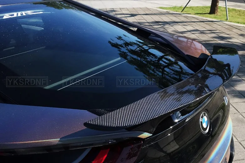 Para BMW I8 Spoiler 2014 a 2019, fibra de carbono de alta calidad, alerón trasero para maletero, Kit de cuerpo de ala, accesorios - imagen 3