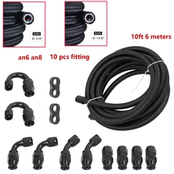 Línea de combustible trenzada PTFE AN6/AN8 – Kit adaptadores E85